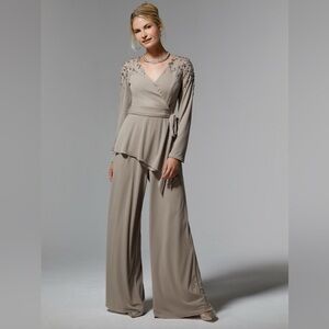 TAKING OFFERS! NWT MGNY Elegant Jumpsuit in Latte Sz: 12